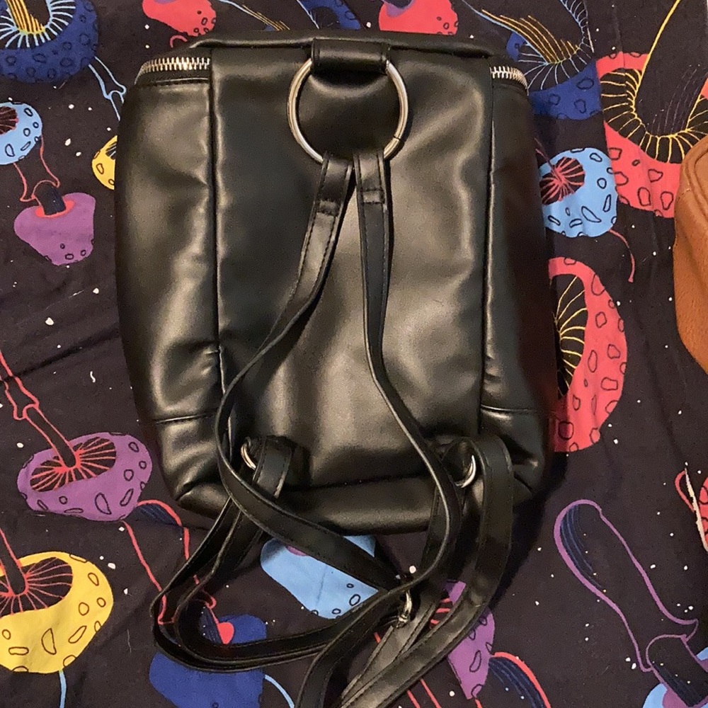 Used black mini backpack - Picture 2 of 4